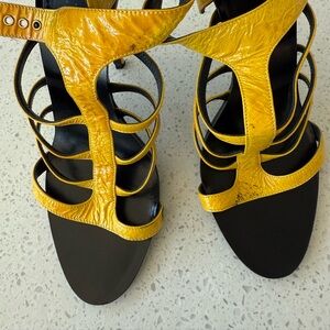 Givenchy Yellow patent leatherStrappy Women's Heels.
